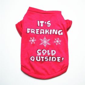 Breathable cool cotton vest for dogs All Season (Option: Rose Red-S)