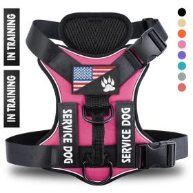 Reflective Breathable Solid Color Polyester Dog Strap (Option: Pieces of red-XS)